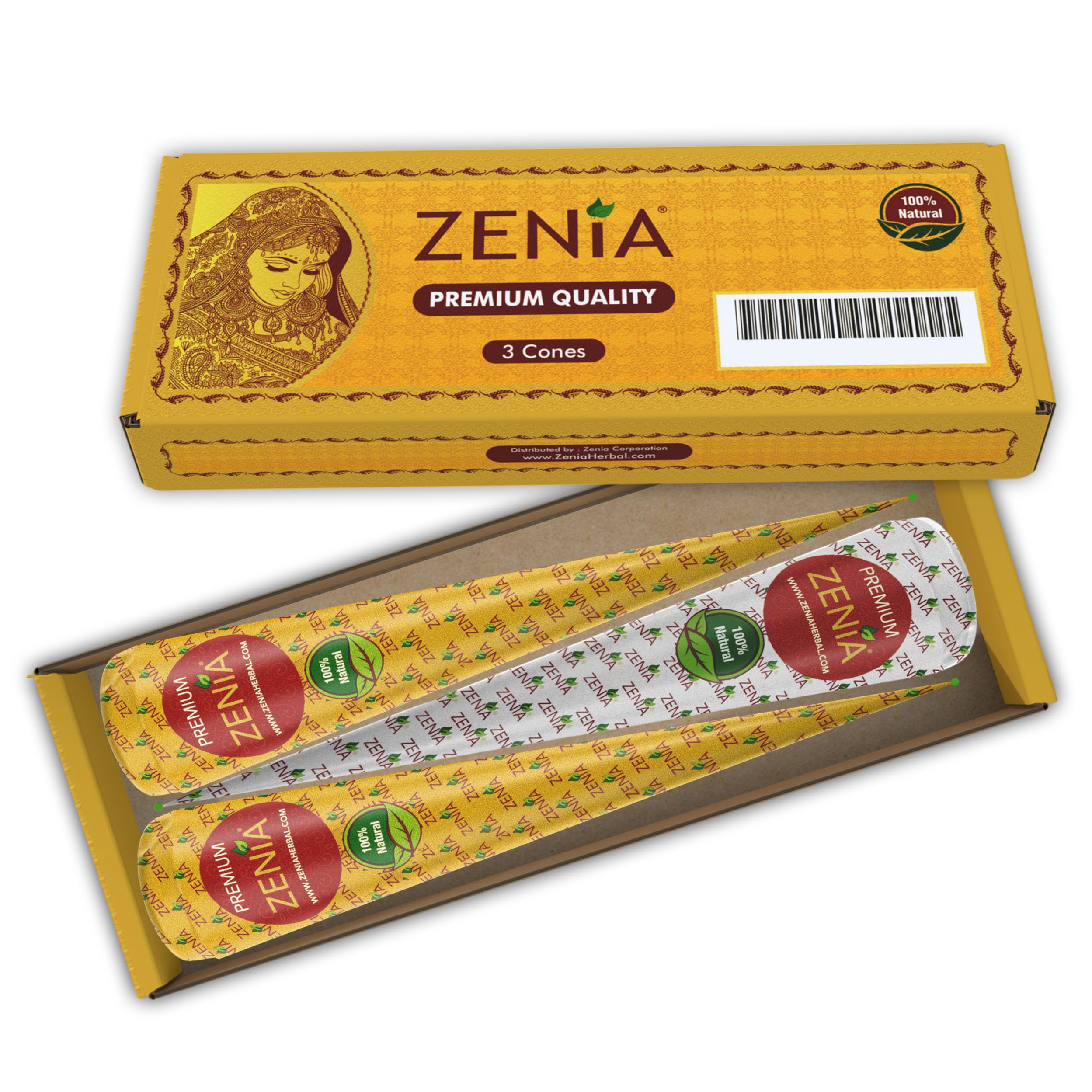 Amazon.com : Zenia Premium Henna Cones (35g Each) - 100% Natural
